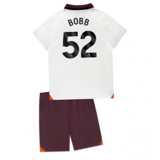 Manchester City Oscar Bobb #52 Bortedraktsett Barn 2023-24 Kortermet (+ korte bukser)